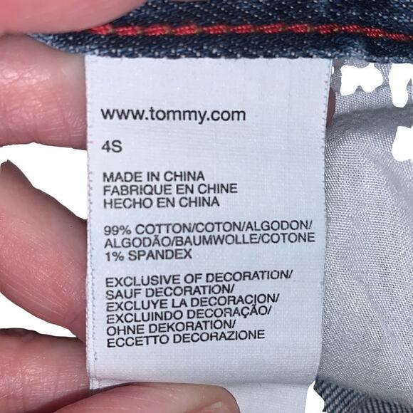 TOMMY HILFIGER Freedom denim blue Jeans straight leg 4 short‎ - Picture 4 of 4